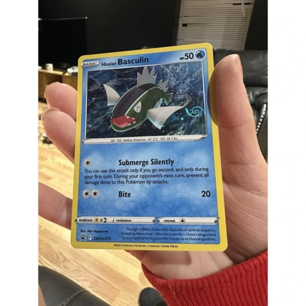 Hisuian Basculin HD FART SWIRL 🌀SWSH273 Sword &‎ Shield Promo Cards Holo